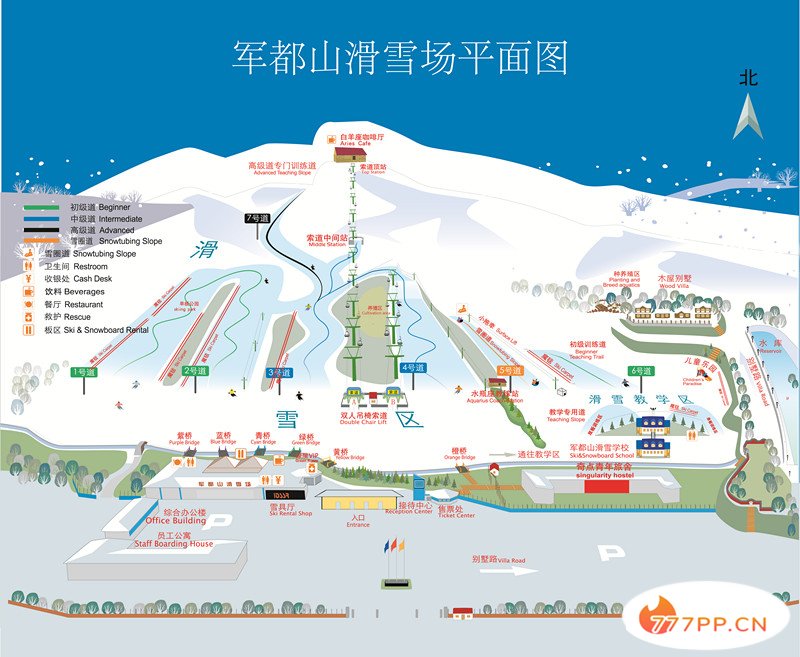 北京滑雪哪家强？不出京滑雪的正确姿势。（内含最全雪道图）